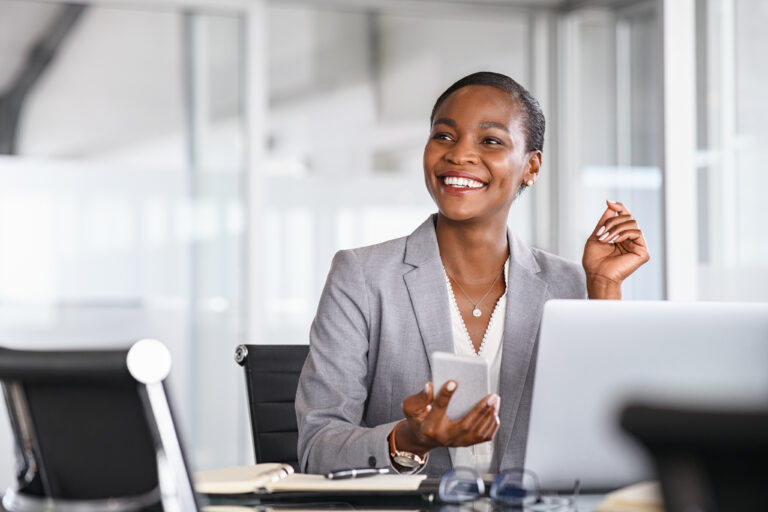 smiling businesswoman